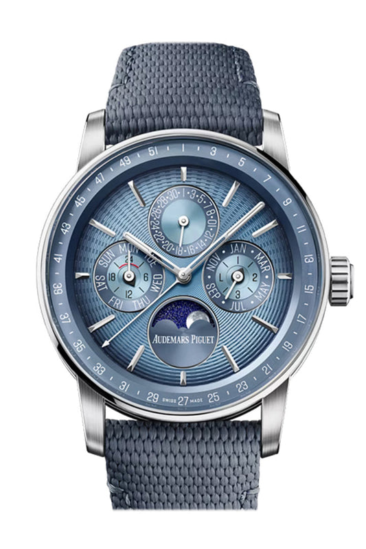 Audemars Piguet Code 41 Smoked Blue Embossed White Gold 26494BC.OO.D350KB.01 - Blue