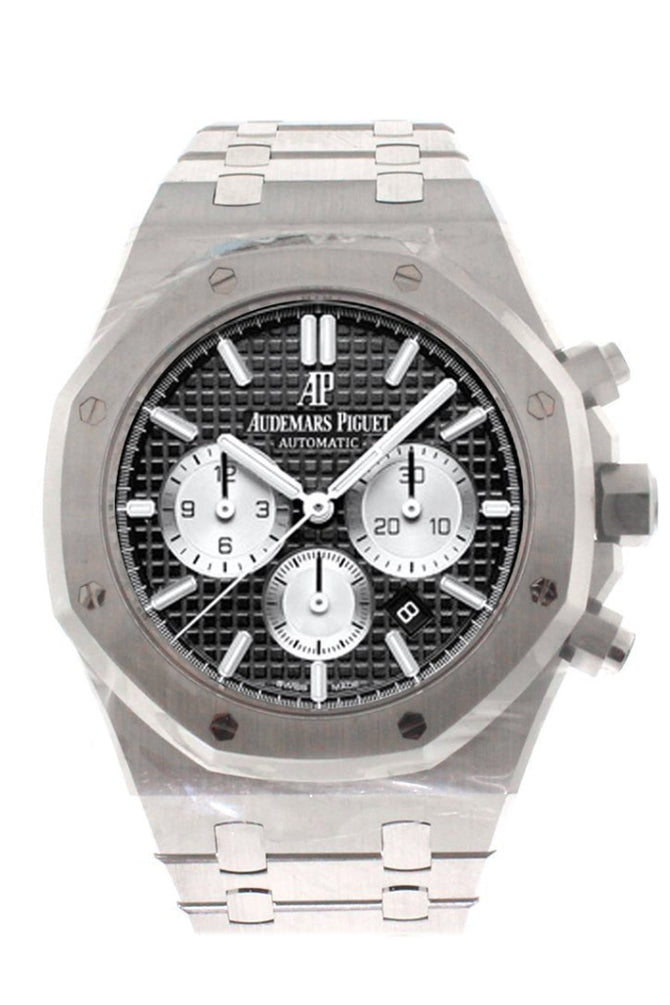 Audemars Piguet Royal Oak 41mm Black Dial Stainless Steel Bracelet Men's Watch 26331ST.OO.1220ST.02 DCM - Black
