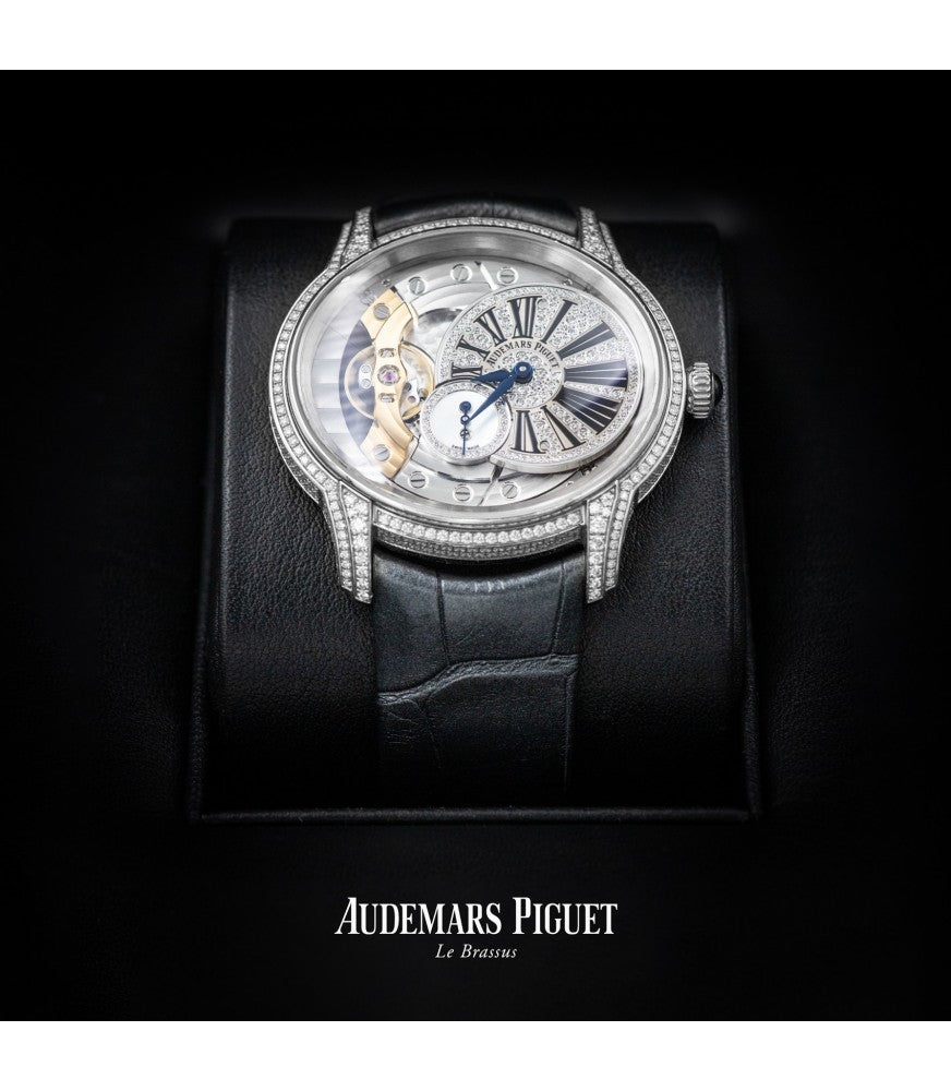 Audemars Piguet Millenary 39.5 Hand-Wound Diamond Paved Roman White Gold 77248BC.ZZ.A111CR.01 - Diamond