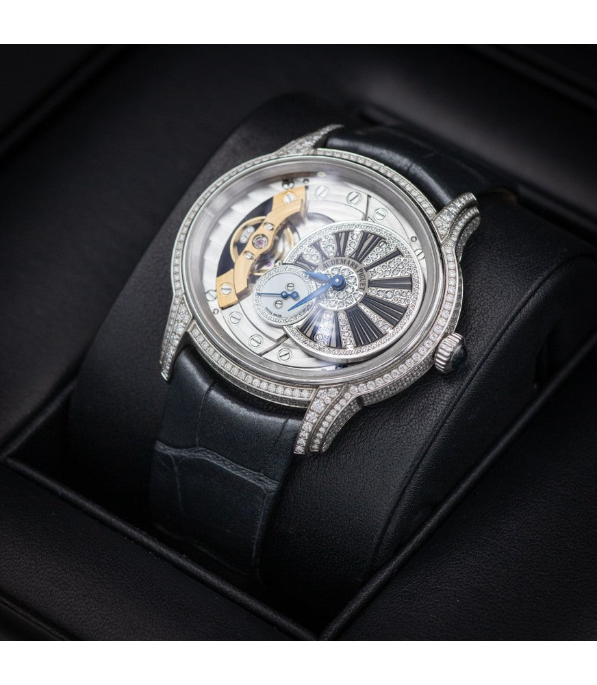 Audemars Piguet Millenary 39.5 Hand-Wound Diamond Paved Roman White Gold 77248BC.ZZ.A111CR.01 - Diamond