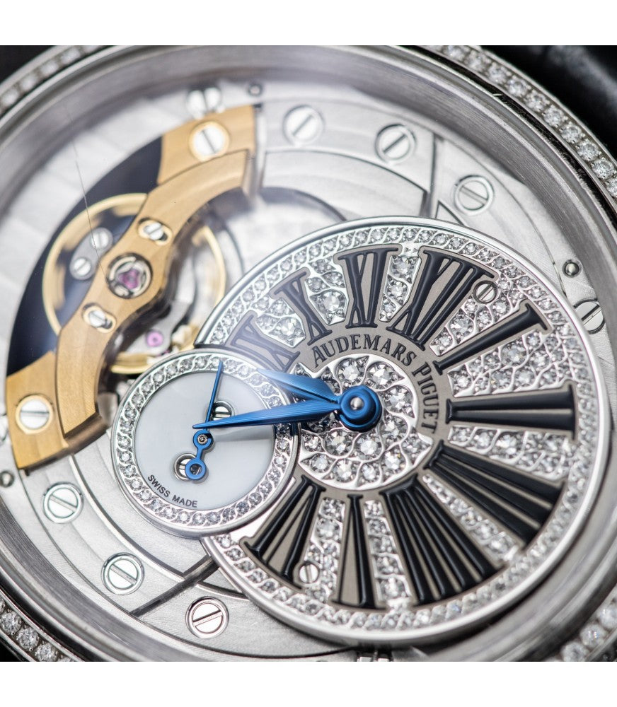 Audemars Piguet Millenary 39.5 Hand-Wound Diamond Paved Roman White Gold 77248BC.ZZ.A111CR.01 - Diamond