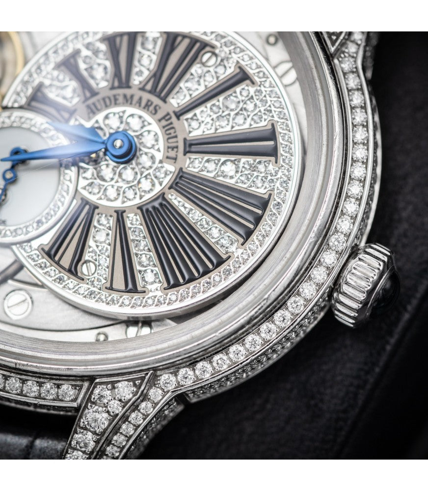 Audemars Piguet Millenary 39.5 Hand-Wound Diamond Paved Roman White Gold 77248BC.ZZ.A111CR.01 - Diamond