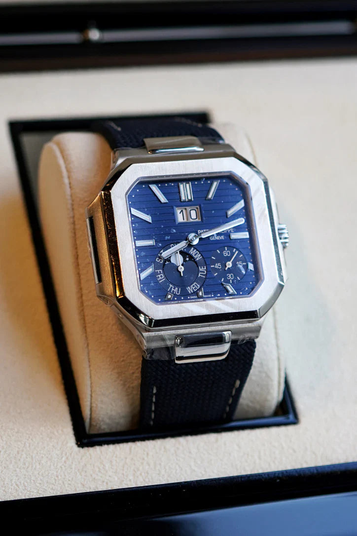Patek Philippe Cubitus Grand Date Blue Dial Platinum Watch 5822P-001