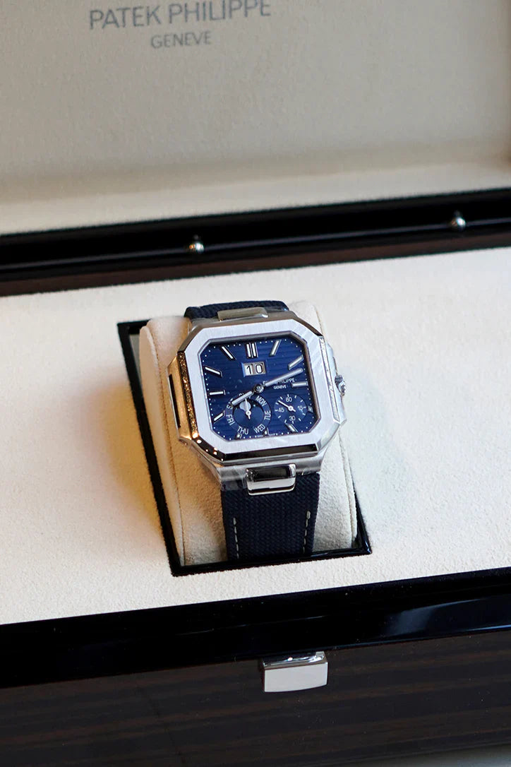 Patek Philippe Cubitus Grand Date Blue Dial Platinum Watch 5822P-001